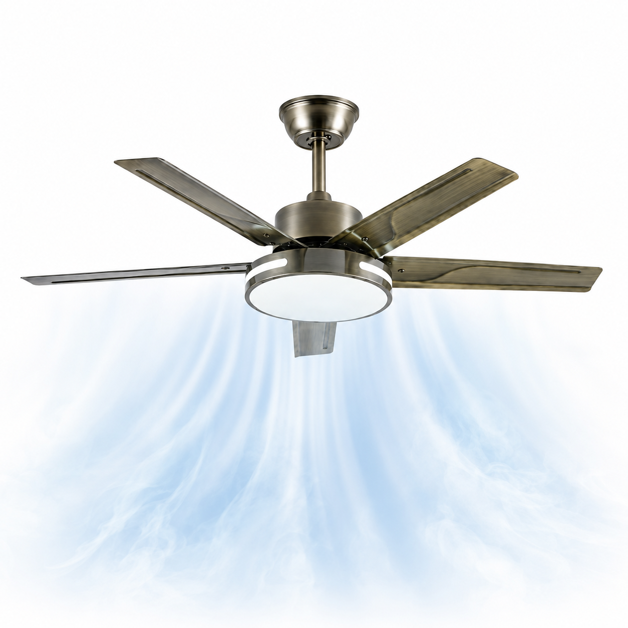 Ventilateur de plafond Ventalia Brooklyn 52" avec lumière LED, télécommande et moteur réversible