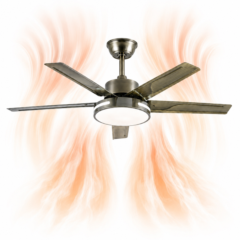 Ventilateur de plafond Ventalia Brooklyn 52" avec lumière LED, télécommande et moteur réversible