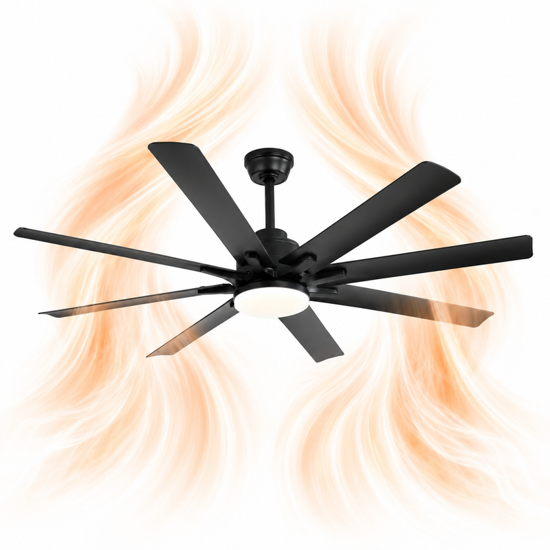 Ventilateur de plafond Ventalia Atlas 66" — grand format, LED, télécommande & moteur DC