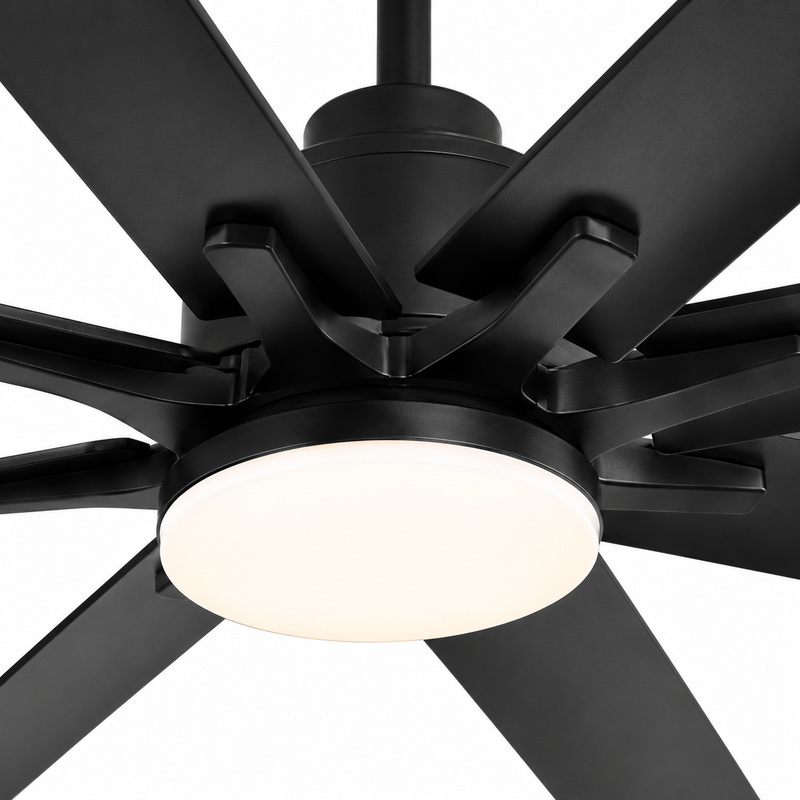 Ventilateur de plafond Ventalia Atlas 66" — grand format, LED, télécommande & moteur DC