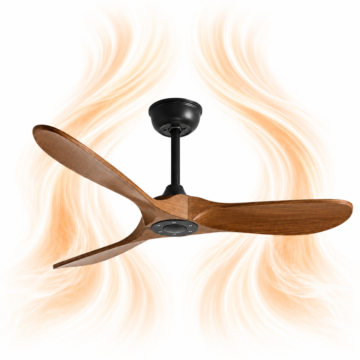 Ventilateur de plafond Ventalia Brutus — style industriel vintage, sans lumière, télécommande incluse