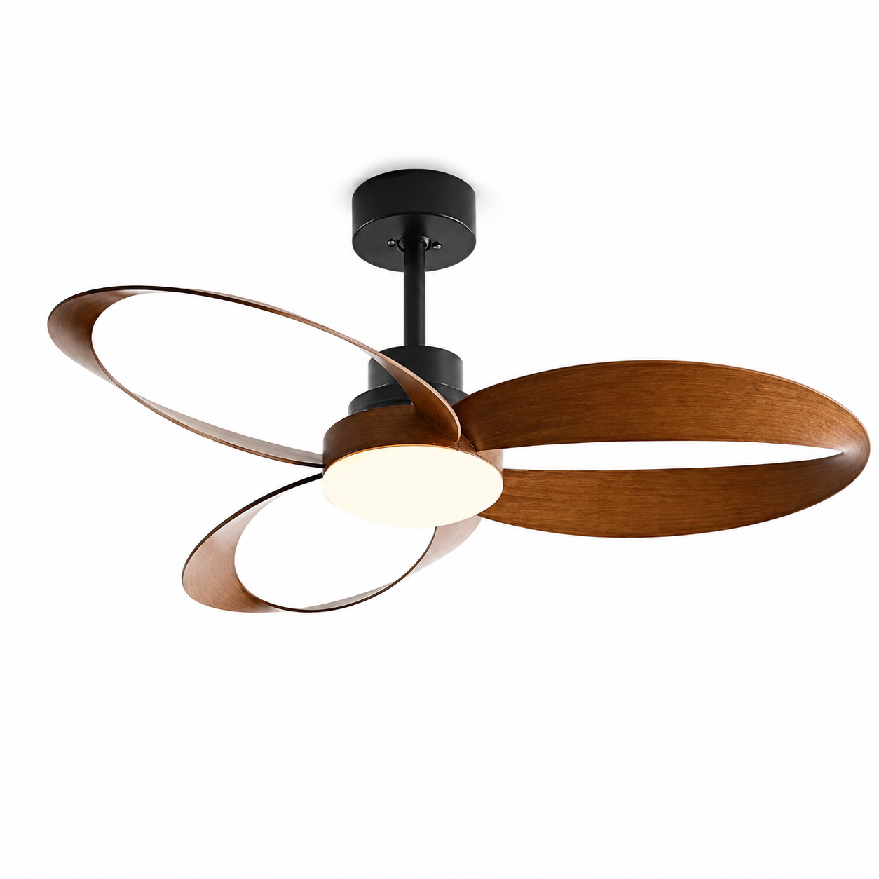 Ventilateur de plafond Ventilia Hudson - Bois vintage, LED intégrée, avec télécommande