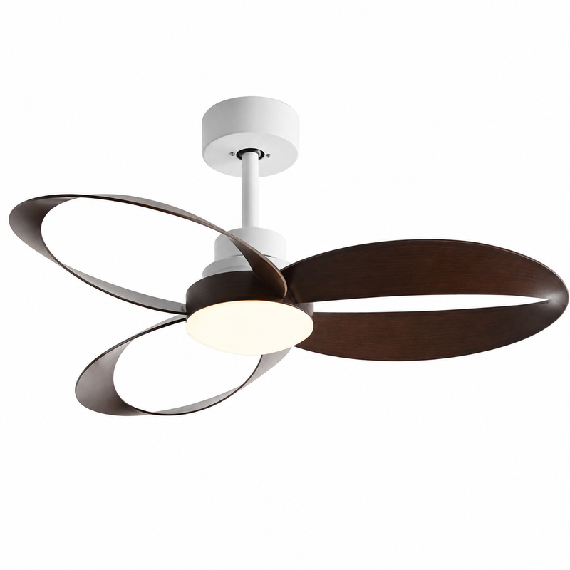 Ventilateur de plafond Ventilia Hudson - Bois vintage, LED intégrée, avec télécommande