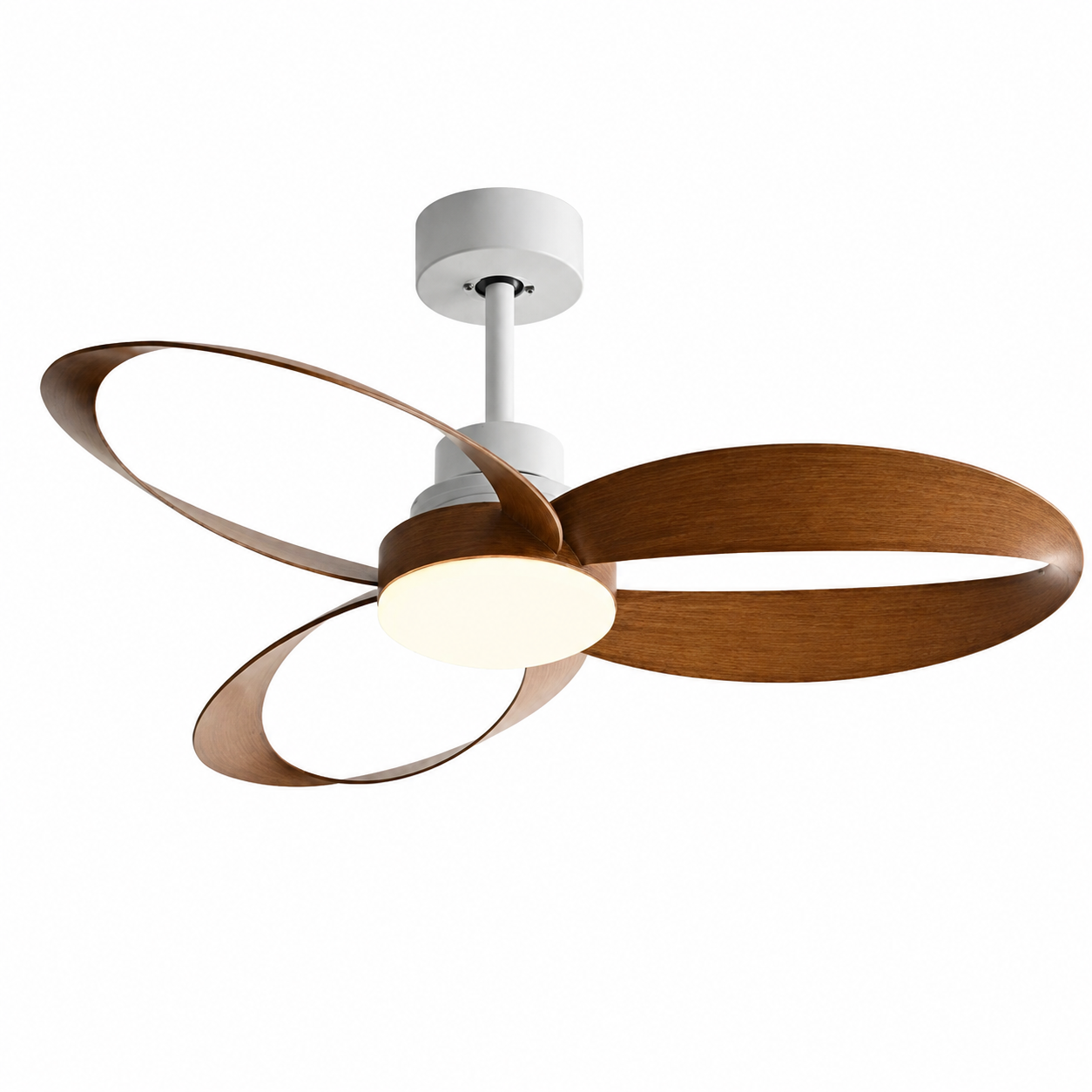 Ventilateur de plafond Ventalia Hudson — bois vintage, lumière LED & télécommande