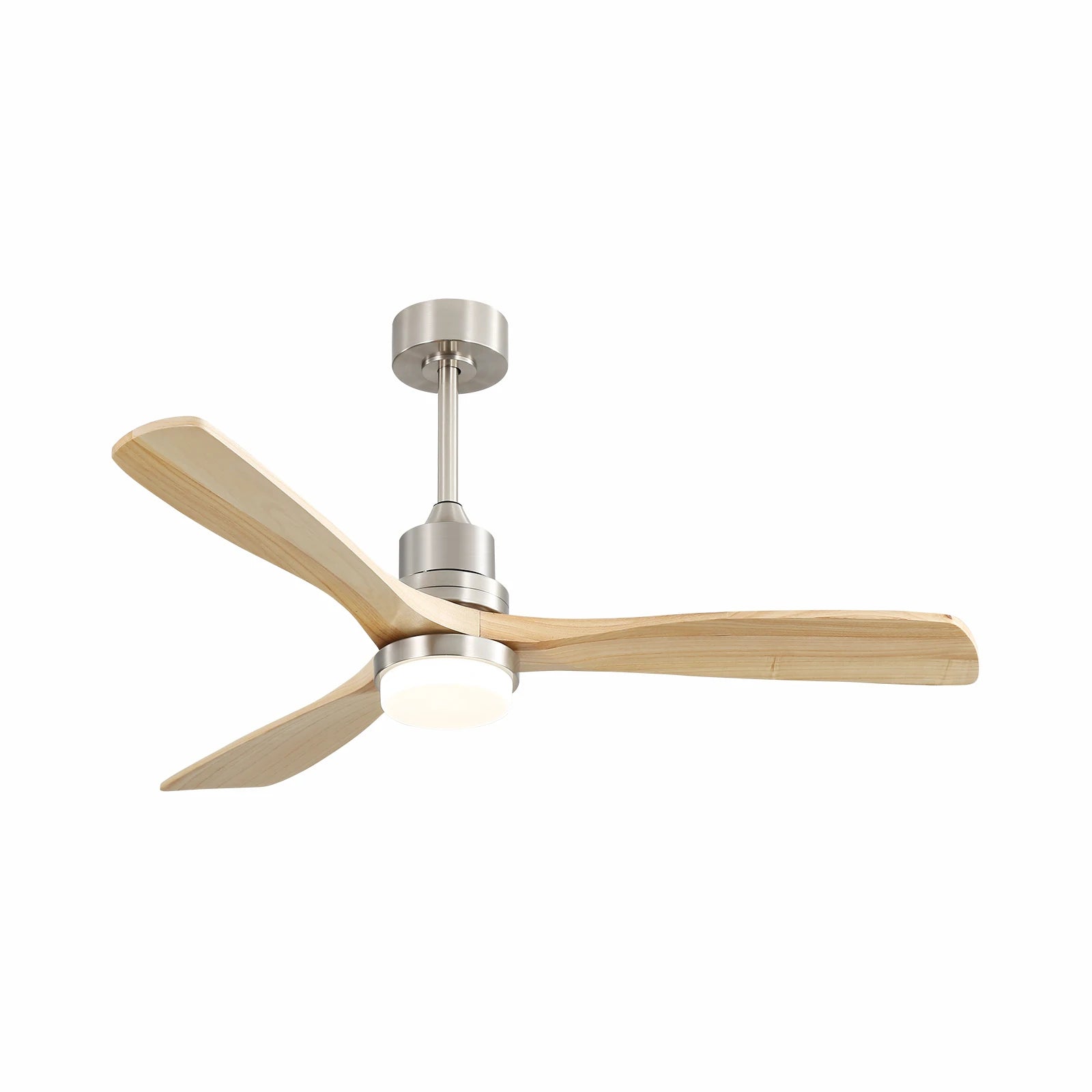 Ventilateur de plafond Ventalia Noyer 52" — bois, LED, télécommande & moteur DC 6 vitesses